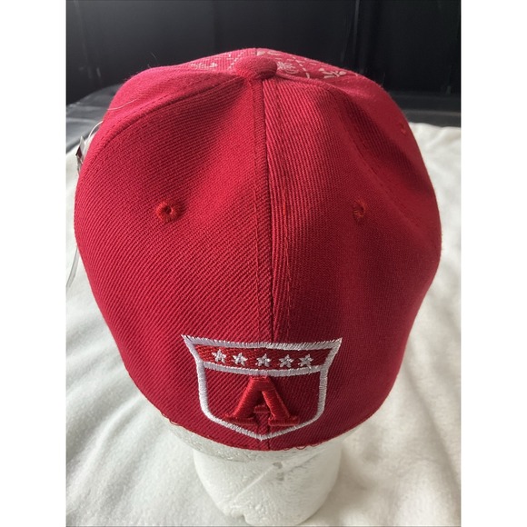 HowD Genuine Red Headwear Small Fitted Baseball Hat  Embroiled A Logo Cap NWT - Picture 6 of 10